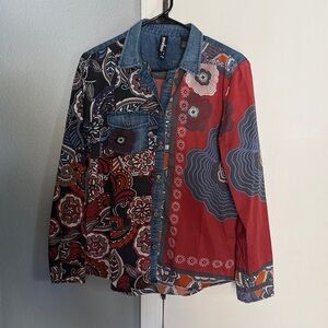 Desigual Artsy Long Sleeve Button Up Shirt xL multicolor